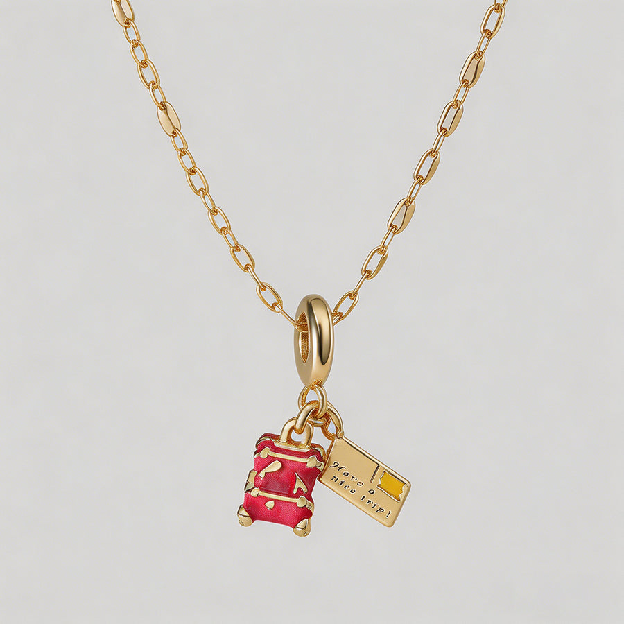 Enamel Travel Charm Lip Chain - Shopdayla Wholesale - #8258