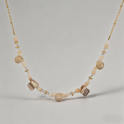 Ocean Shell Beaded Stainless S - Shopdayla Wholesale - #9074