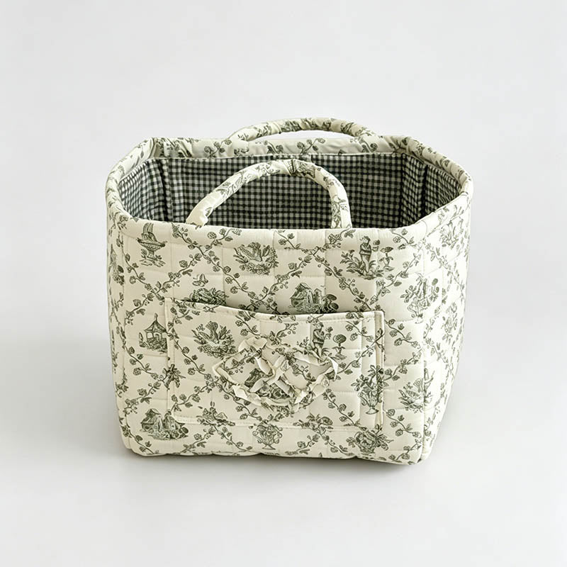 Quilted Floral Storage Organiz - Shopdayla Wholesale - #3586