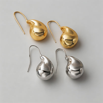 Polished Gold Teardrop Drop Ea - Shopdayla Wholesale - #8354