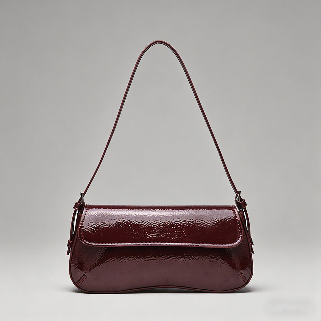 Patent Leather Baguette Should - Shopdayla Wholesale - #0610
