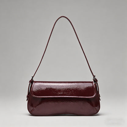 Patent Leather Baguette Should - Shopdayla Wholesale - #0610
