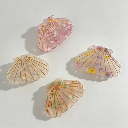 Golden Thread Shell Claw Clip