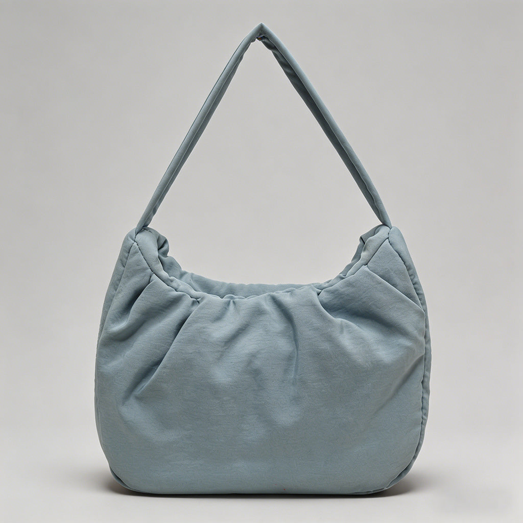 Soft Nylon Ruched Hobo Shoulde - Shopdayla Wholesale - #7458