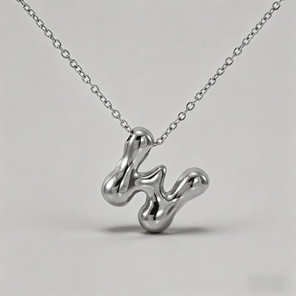 3D Bubble Letter Initial Neckl - Shopdayla Wholesale - #8178