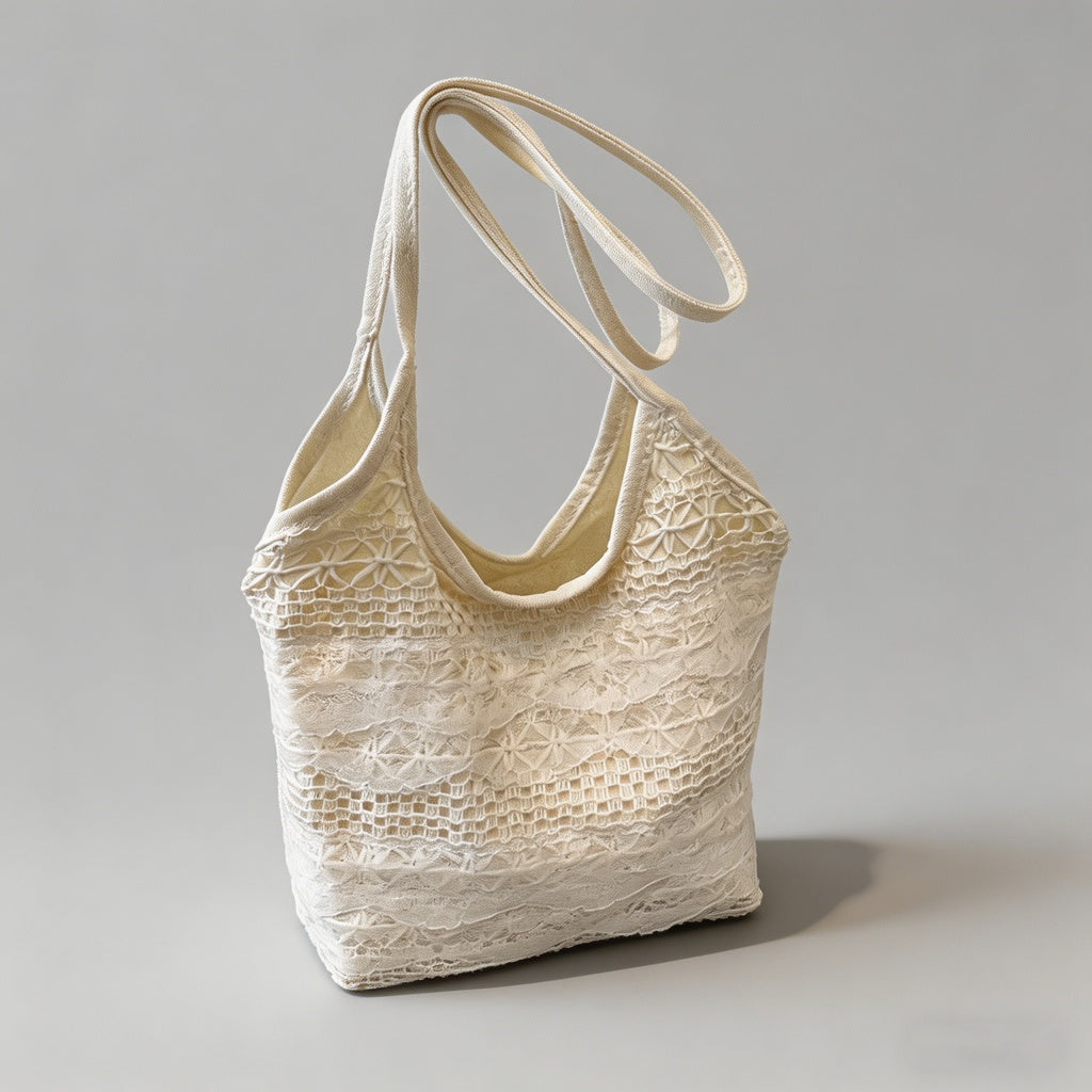 Lace Mesh Underarm Tote Bag - Shopdayla Wholesale - #5810
