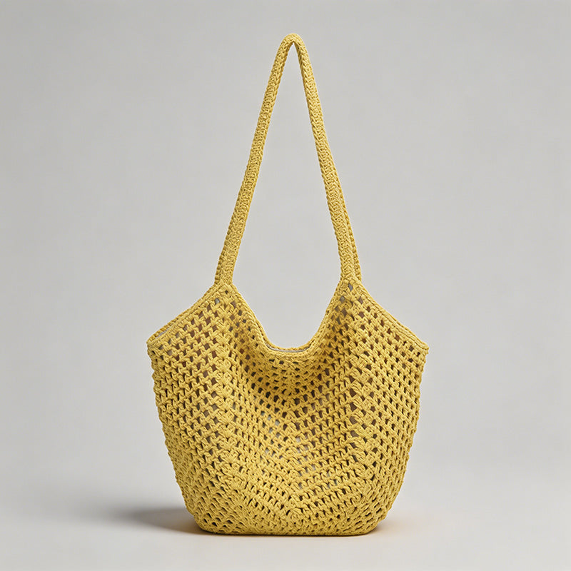 Open-Knit Straw Tote Bag - Shopdayla Wholesale - #2402