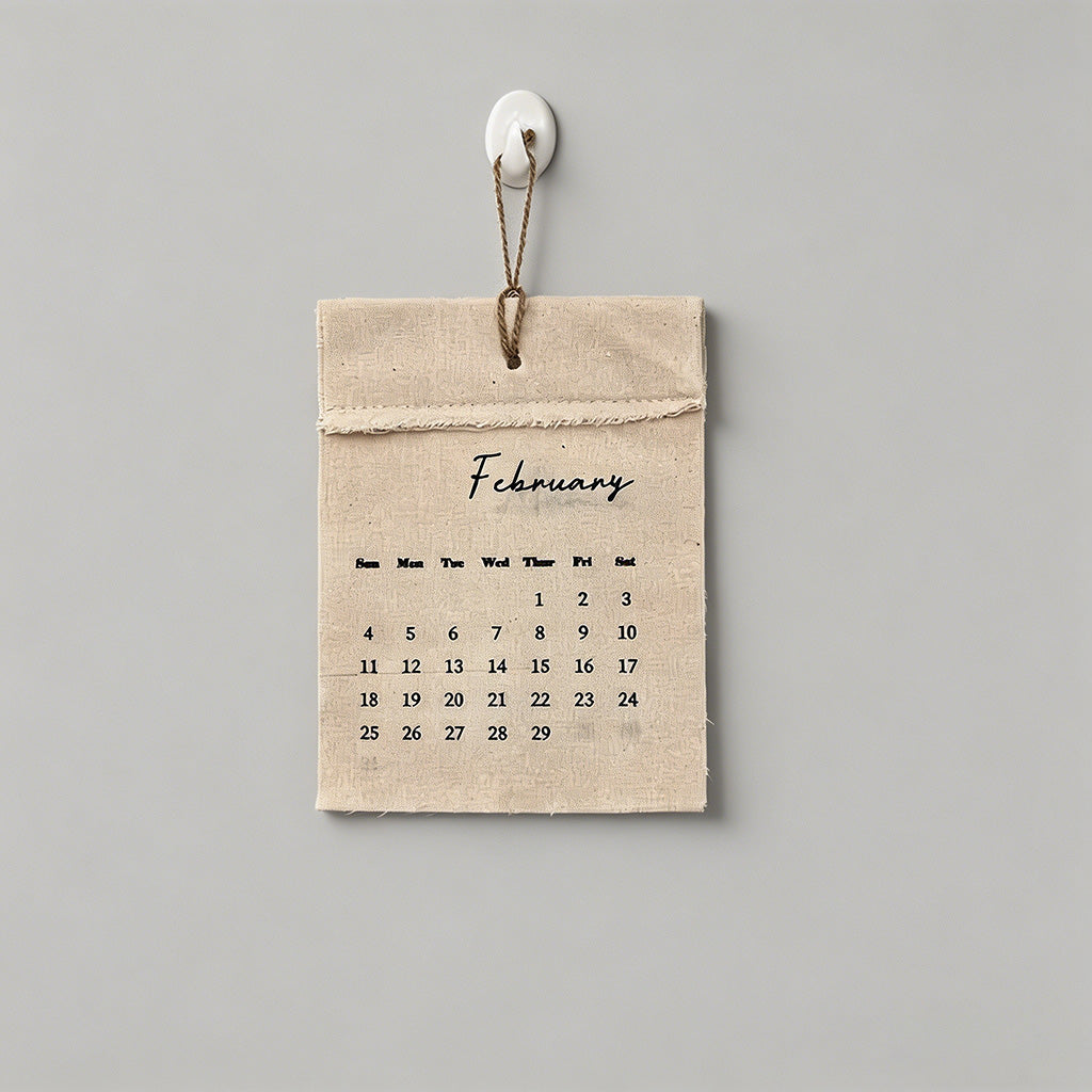 Linen Fabric Calendar - Shopdayla Wholesale - #8530