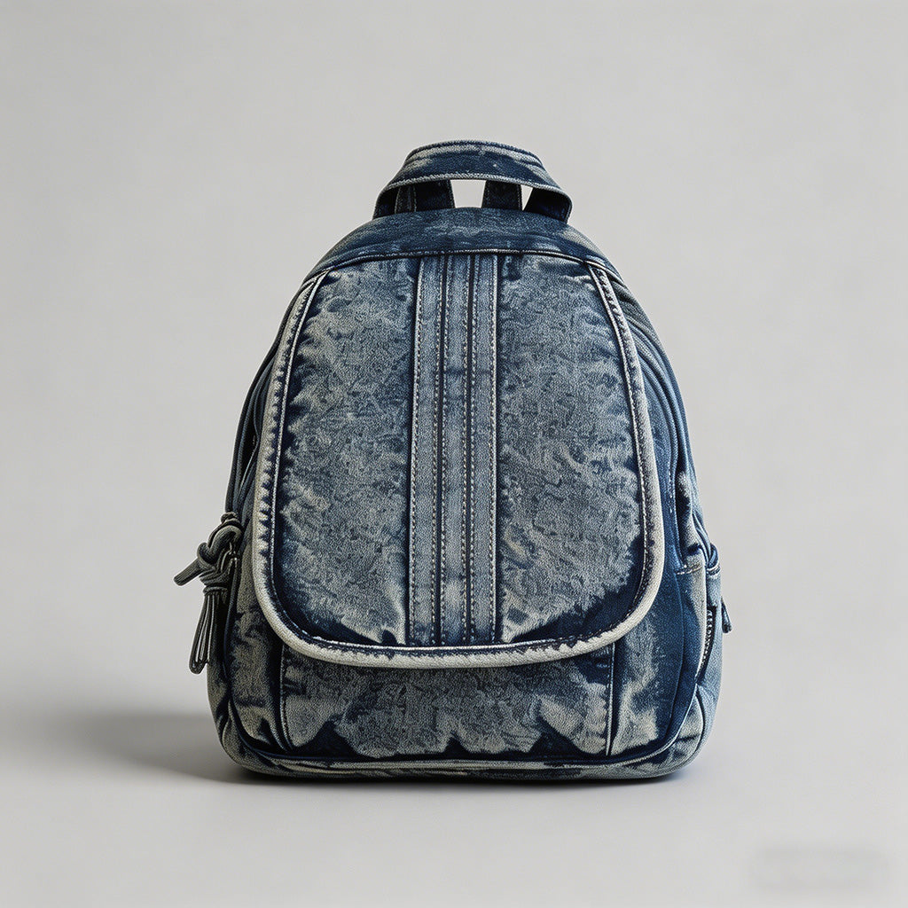 Distressed Denim Mini Backpack - Shopdayla Wholesale - #4290