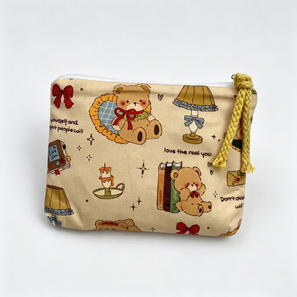 Cake Bunny Printed Fabric Pouch