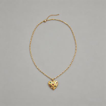Heart Pendant Necklace - Shopdayla Wholesale - #7794