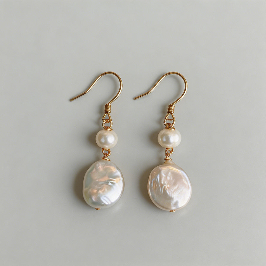 Vintage Baroque Pearl Drop Ear - Shopdayla Wholesale - #9618