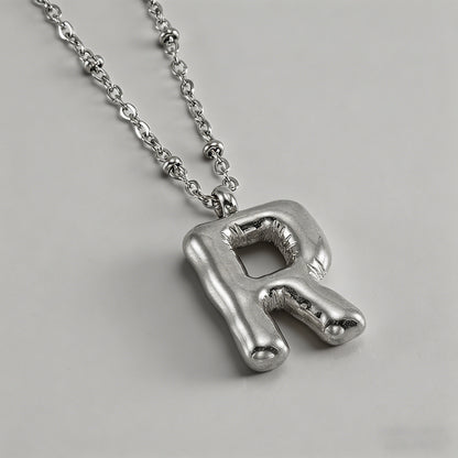 3D Bubble Letter Initial Neckl - Shopdayla Wholesale - #8226