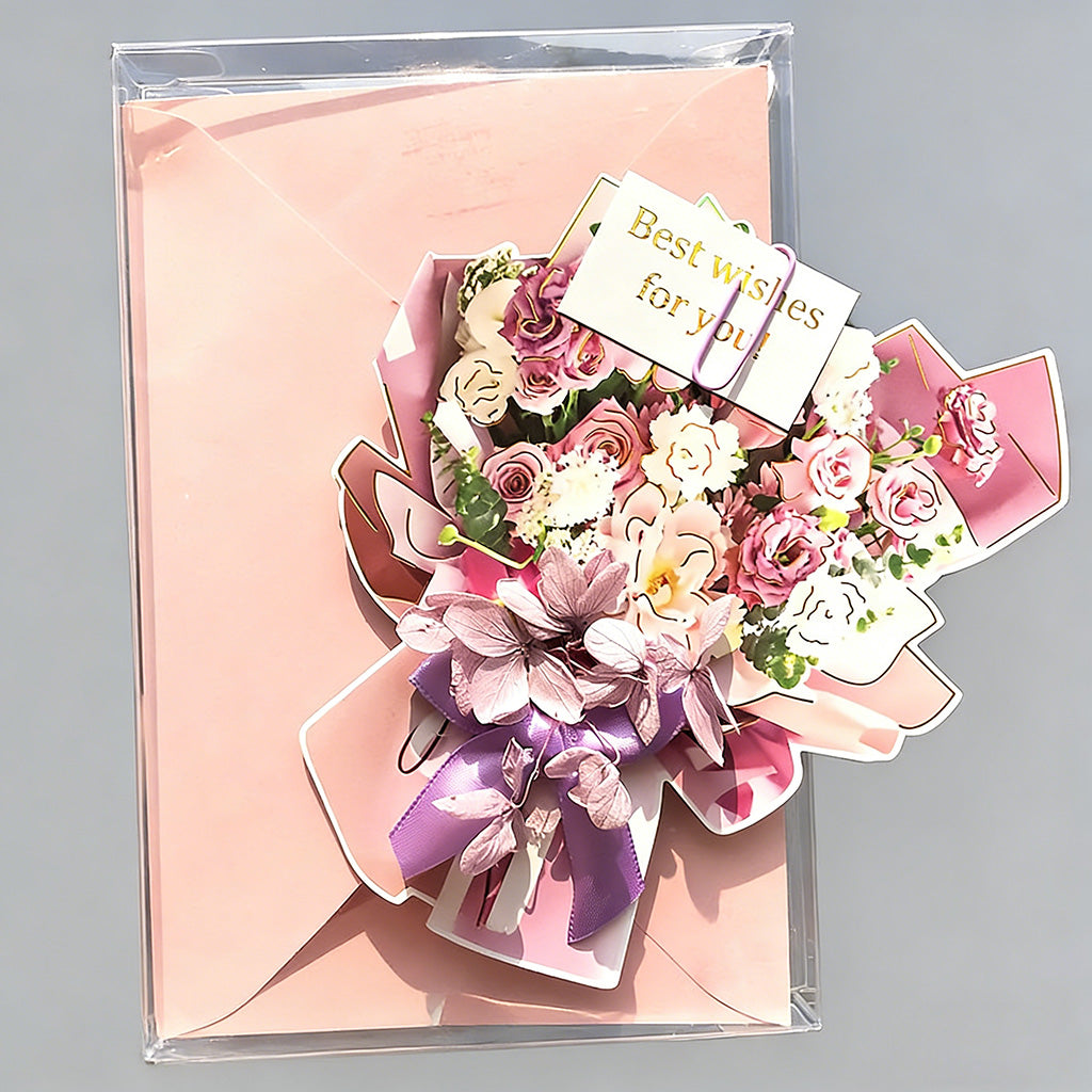 3D Flower Bouquet Pop-Up Greet - Shopdayla Wholesale - #0482