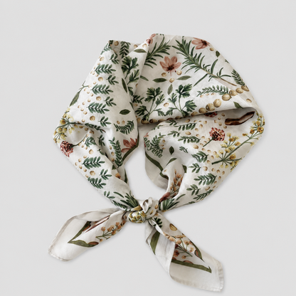 Floral Cotton Square Scarf Hea - Shopdayla Wholesale - #0130