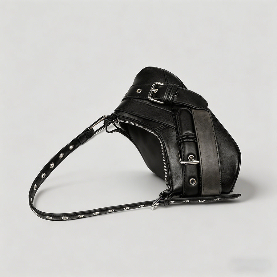 Buckle-Design Hobo Shoulder Ba - Shopdayla Wholesale - #2978
