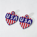 Beaded Patriotic Statement Ear - Shopdayla Wholesale - #9650