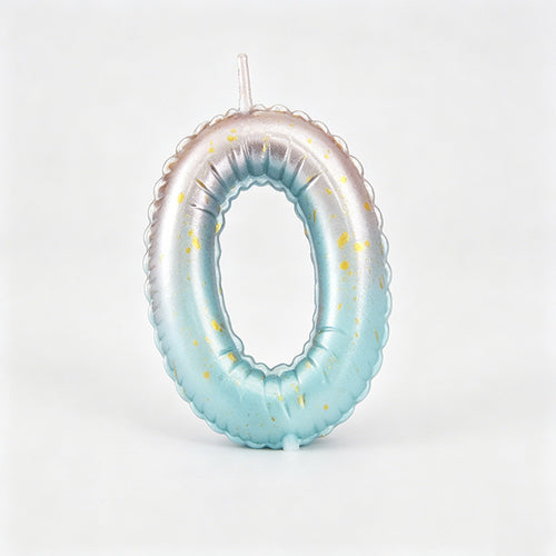 0-9 Gradient Balloon Style Number Birthday Candles