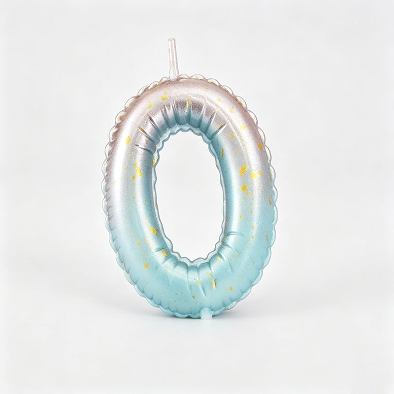 0-9 Gradient Balloon Style Number Birthday Candles