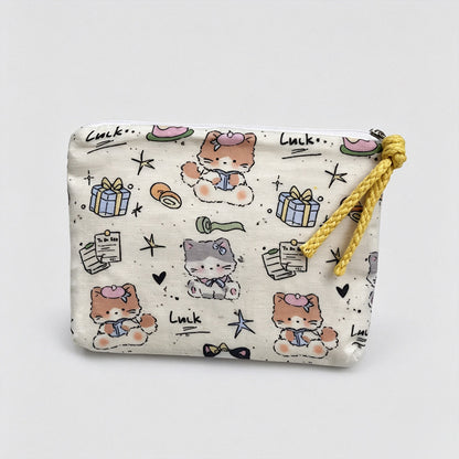 Cherry Cake Printed Fabric Pouch