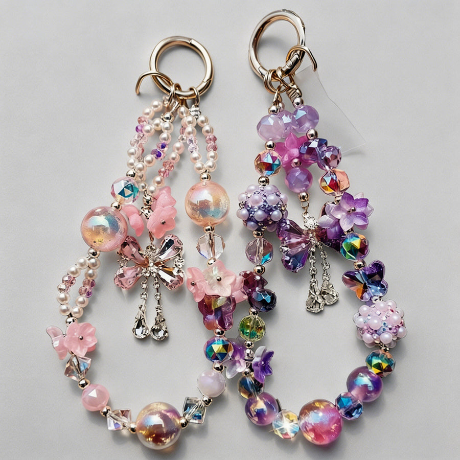 Beaded Butterfly Phone Chain - Shopdayla Wholesale - #6098