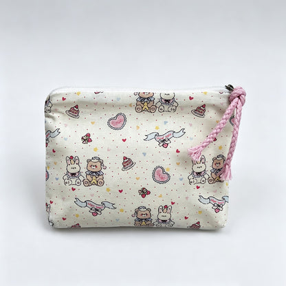 Cherry Cake Printed Fabric Pouch