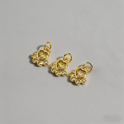 18K Gold Plated Cat Paw Heart - Shopdayla Wholesale - #9922