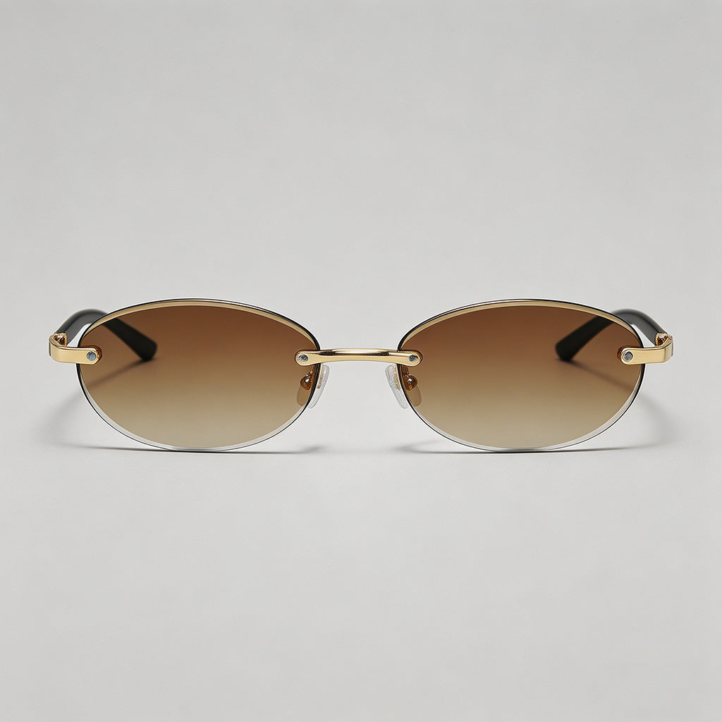 Rimless Oval Sunglasses - Shopdayla Wholesale - #1410