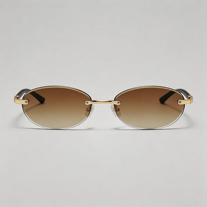 Rimless Oval Sunglasses - Shopdayla Wholesale - #1410