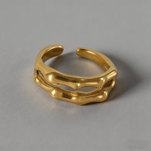 Bamboo Joint 18K Gold Plated D - Shopdayla Wholesale - #3682