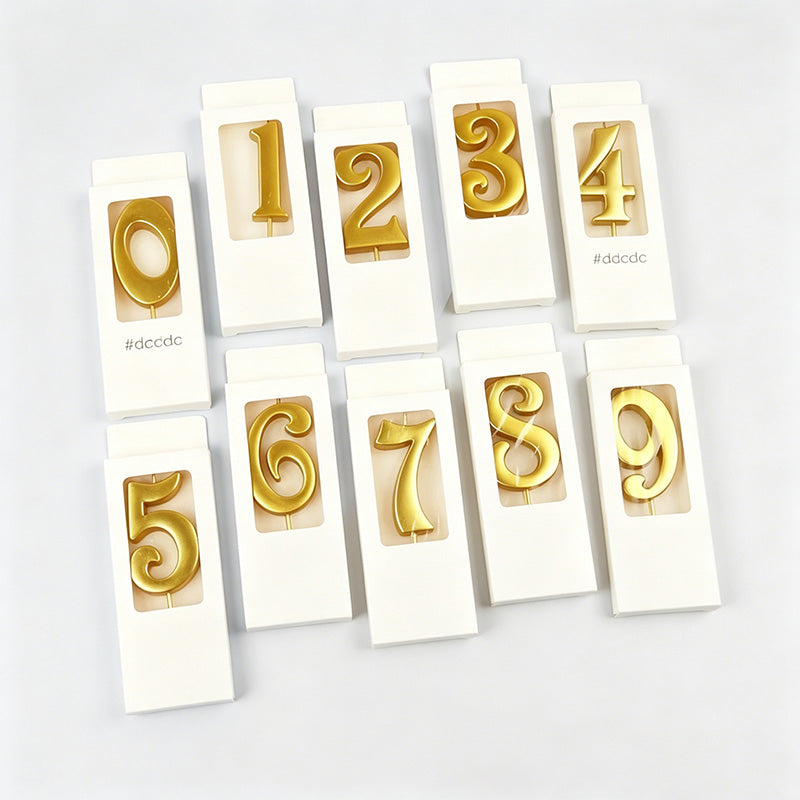 Gold Plated Number Birthday Ca - Shopdayla Wholesale - #1250