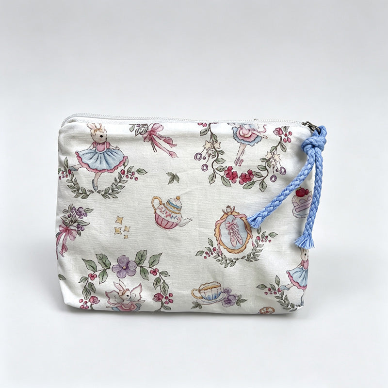 Cherry Cake Printed Fabric Pouch