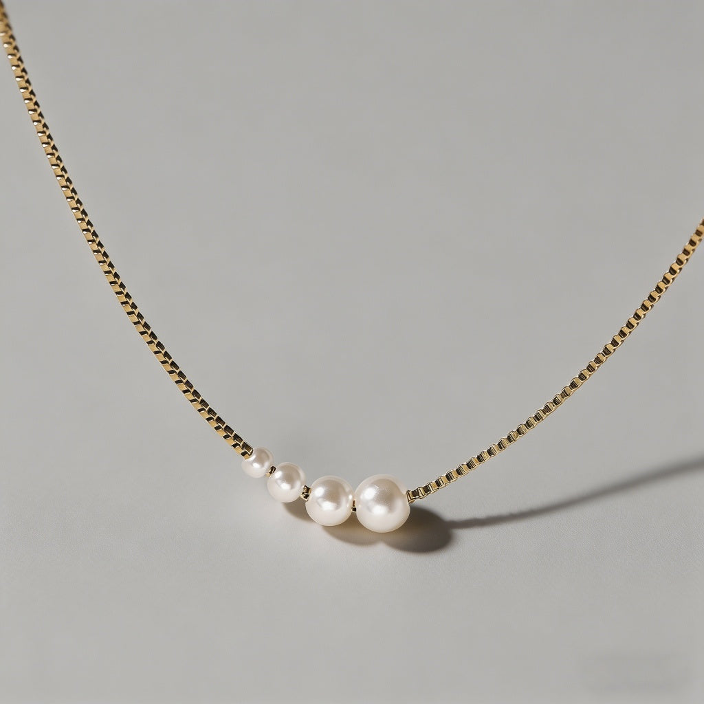 Pearl 18K Gold Plated Stainles - Shopdayla Wholesale - #1234
