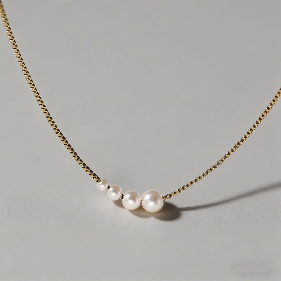 Pearl 18K Gold Plated Stainles - Shopdayla Wholesale - #1234