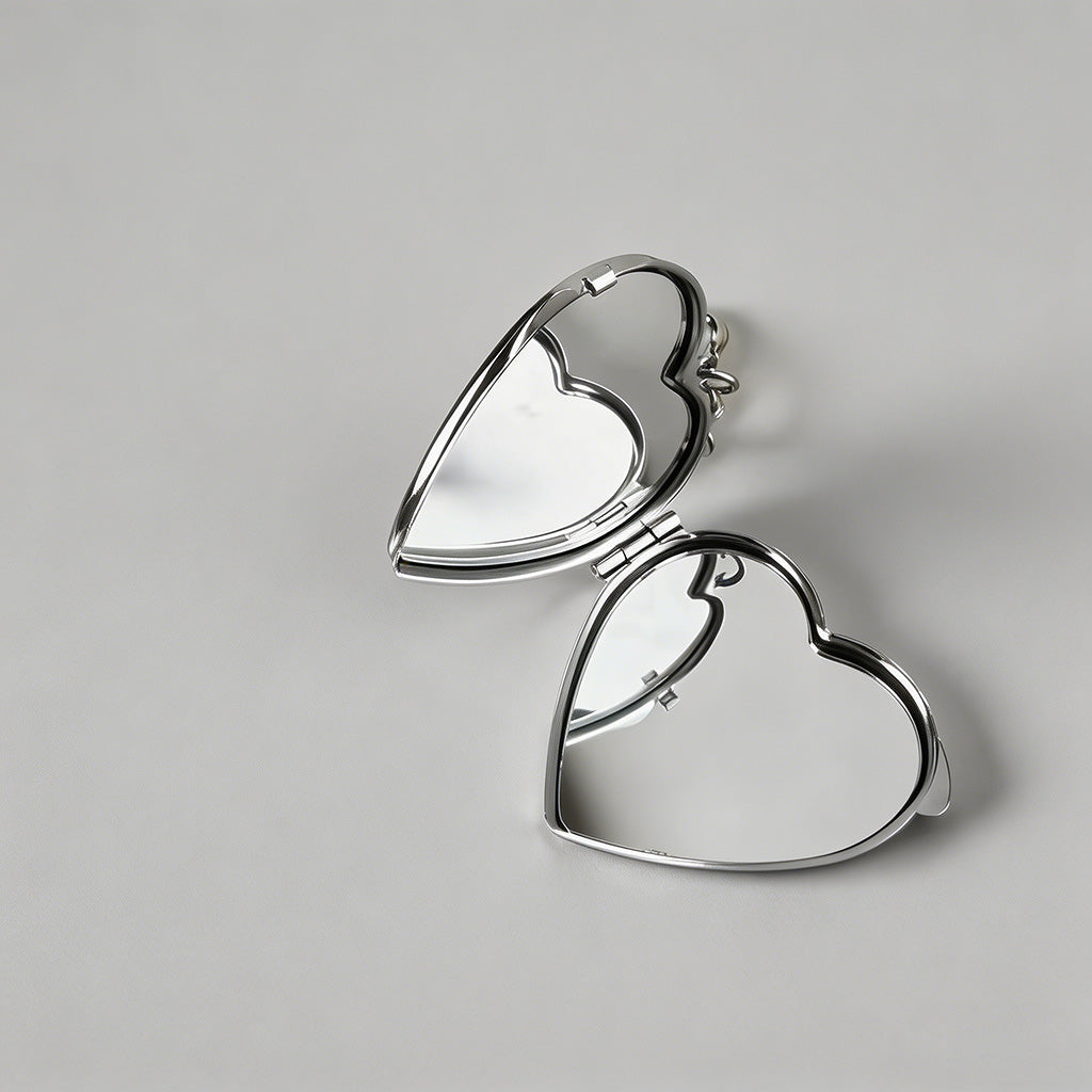 Double Heart Mirror Keychain - Shopdayla Wholesale - #9970
