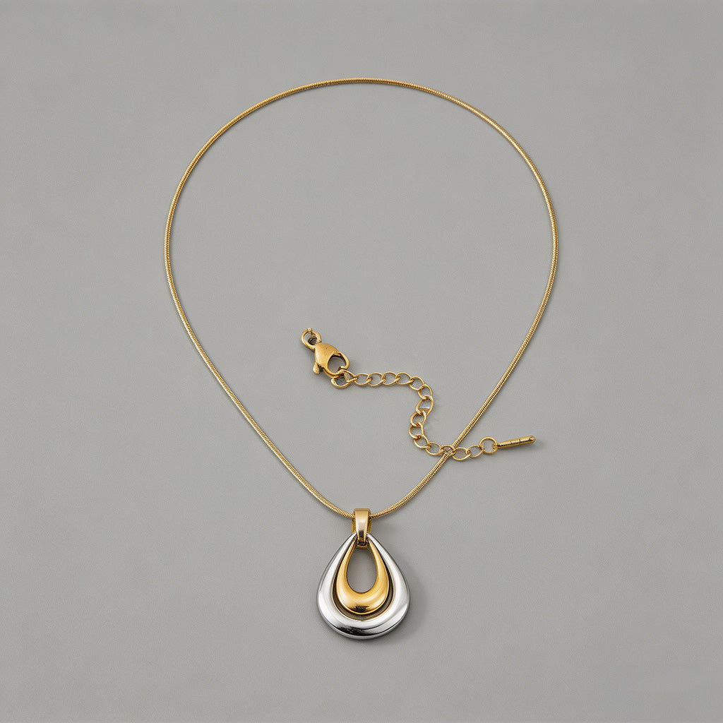 Two-Tone Teardrop Jewelry Set - Shopdayla Wholesale - #2466