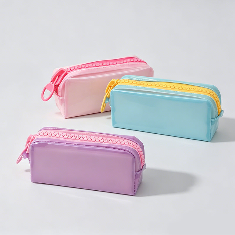 Simple Color‑Block Pencil Case - Shopdayla Wholesale - #1954