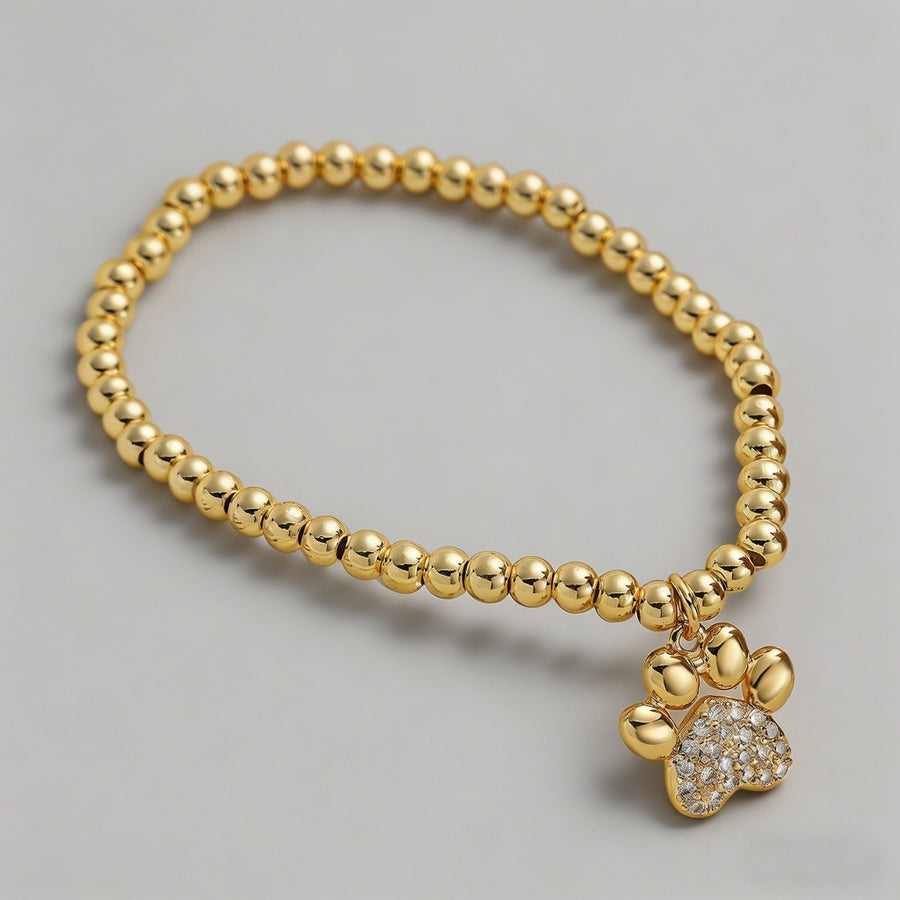 Paw Print Beaded Stretch Brace - Shopdayla Wholesale - #5954