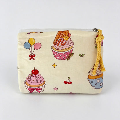 Cherry Cake Printed Fabric Pouch