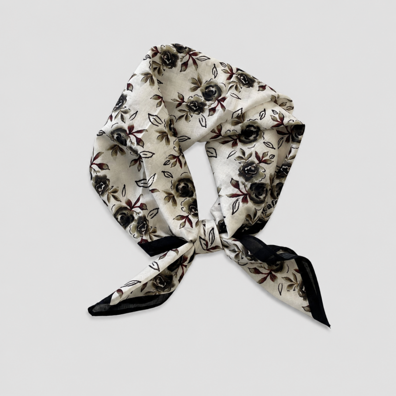 Floral Cotton Square Scarf Hea - Shopdayla Wholesale - #6322