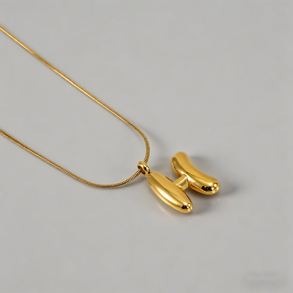 3D Bubble Letter Initial Neckl - Shopdayla Wholesale - #2690