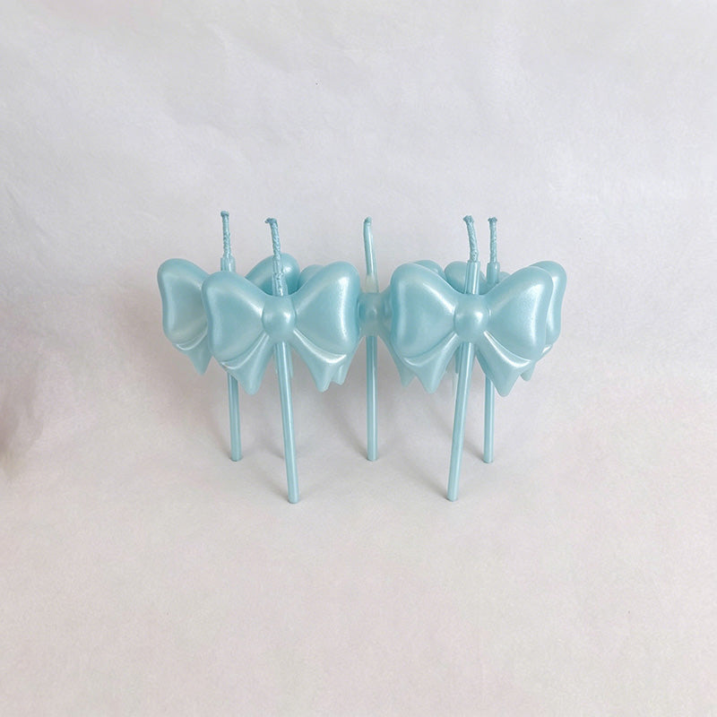 Bow Shaped Birthday Candles (5 - Shopdayla Wholesale - #2098