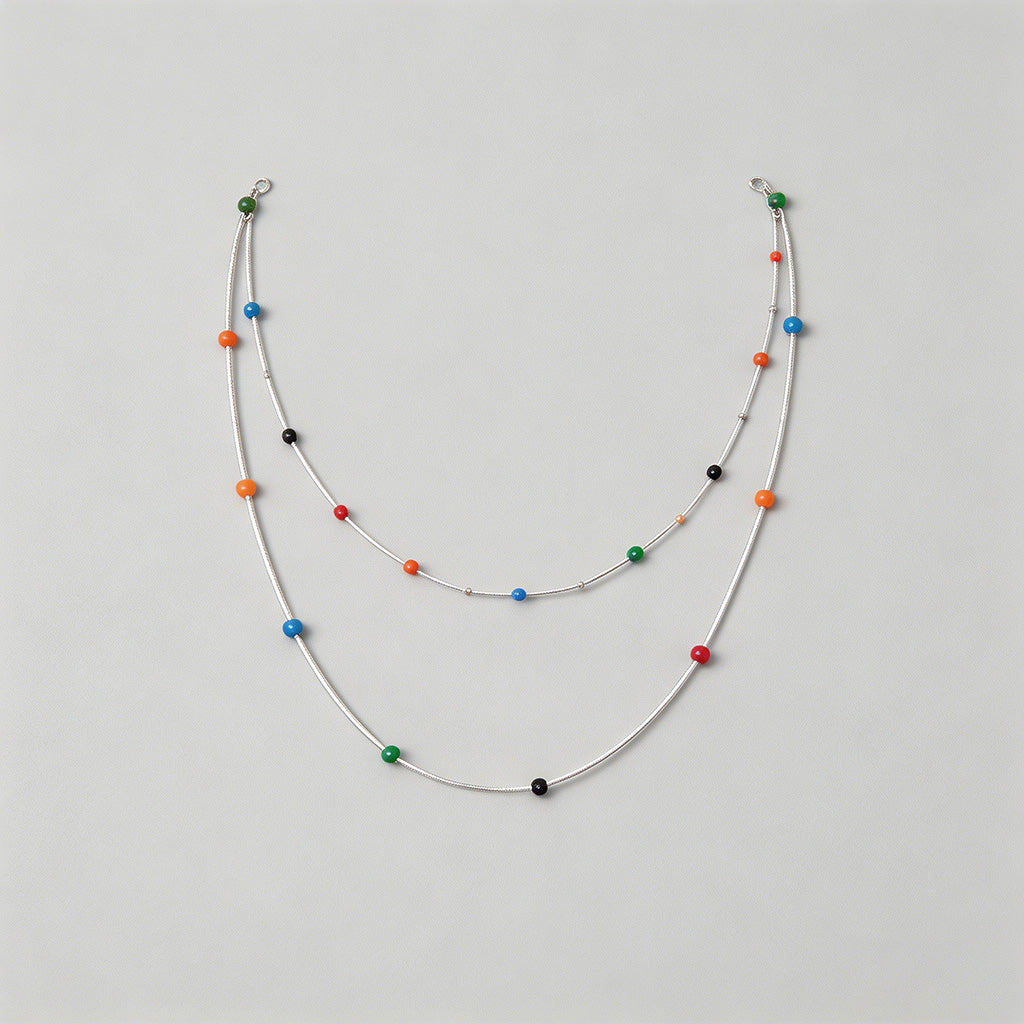 Double Layer Multicolor Bead P - Shopdayla Wholesale - #3954