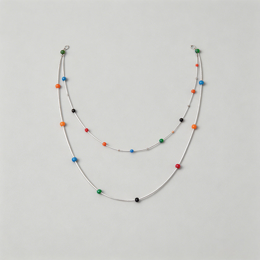 Double Layer Multicolor Bead P - Shopdayla Wholesale - #3954