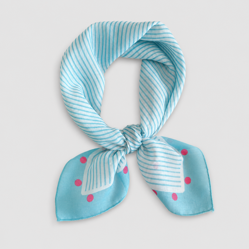Simple Polka‑Dots Square Scarf - Shopdayla Wholesale - #5394