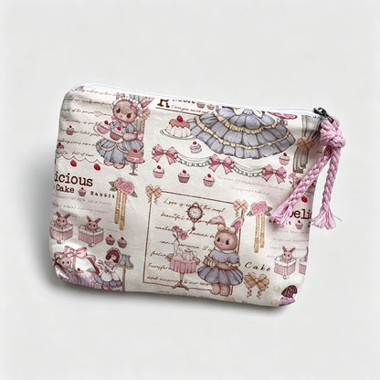 Cherry Cake Printed Fabric Pouch