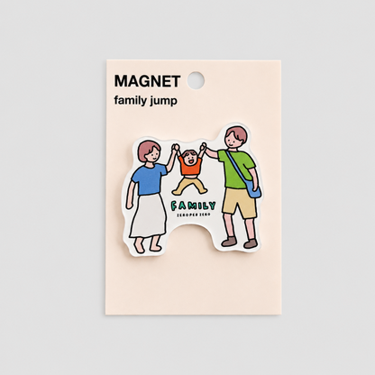 Family Pattern Acrylic Fridge Magnet