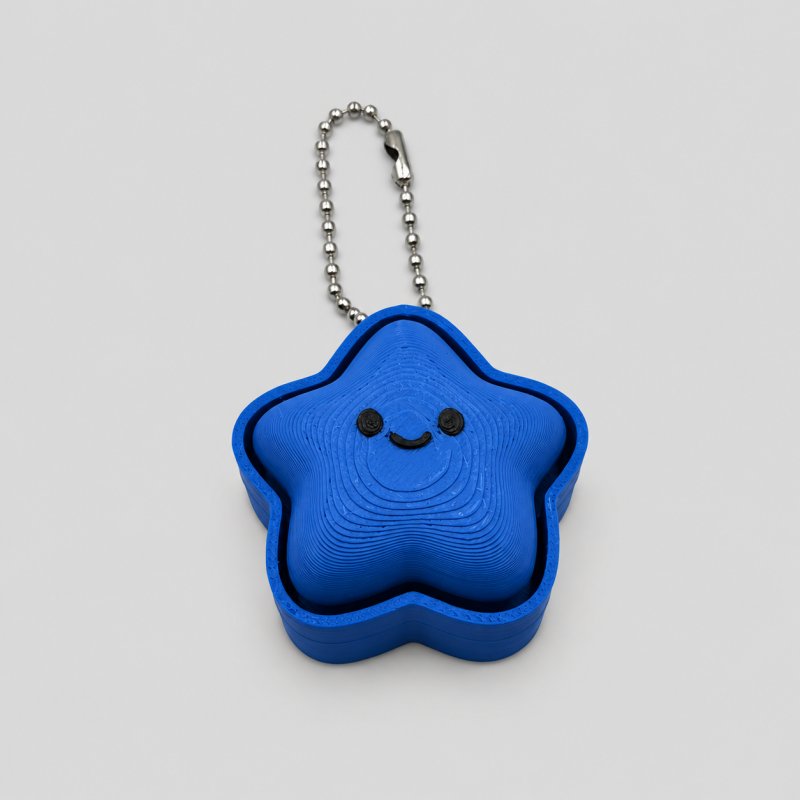 Star Shape Clicker Stress Keychain