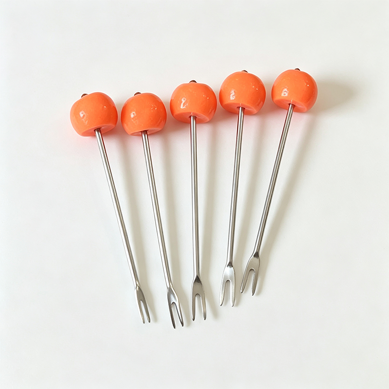 Orange Holder Fruit Forks