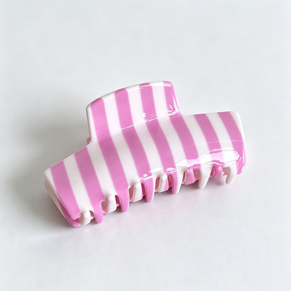 Striped Acetate Hair Claw Clip